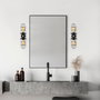 Opviq Mahoni - 13207 Lámpara de pared industrial negro y dorado